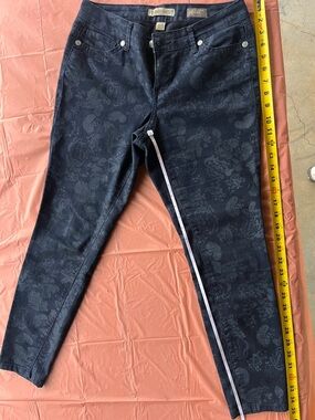 Marc By Marc Jacobs Navy Floral Jacquard Skinny Jeans